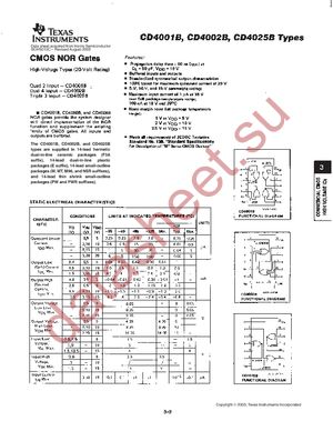 CD4001BEE4 datasheet  